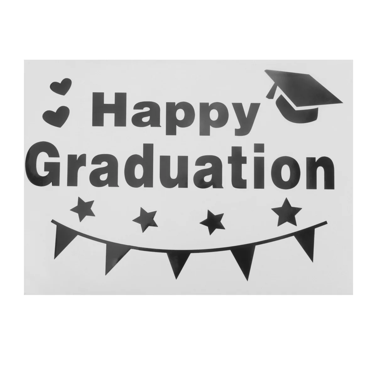 5pcs Black Graduation Balloon Stickers Self-adhesive Balloon Decals Decor DIY Letter Printing Decals Graduation Party Decoration
5pcs Black Graduation Balloon Stickers Self-adhesive Balloon Decals Decor DIY Letter Printing Decals Graduation Party Decoration