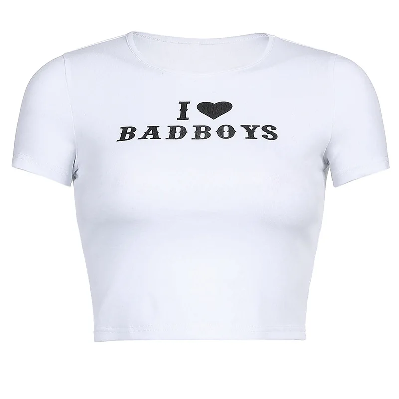 White Shirt Letter Print Short Sleeve Sexy Crop Tops Summer Women Fashion Streetwear Club Basic T-shirt Femme
White Shirt Letter Print Short Sleeve Sexy Crop Tops Summer Women Fashion Streetwear Club Basic T-shirt Femme