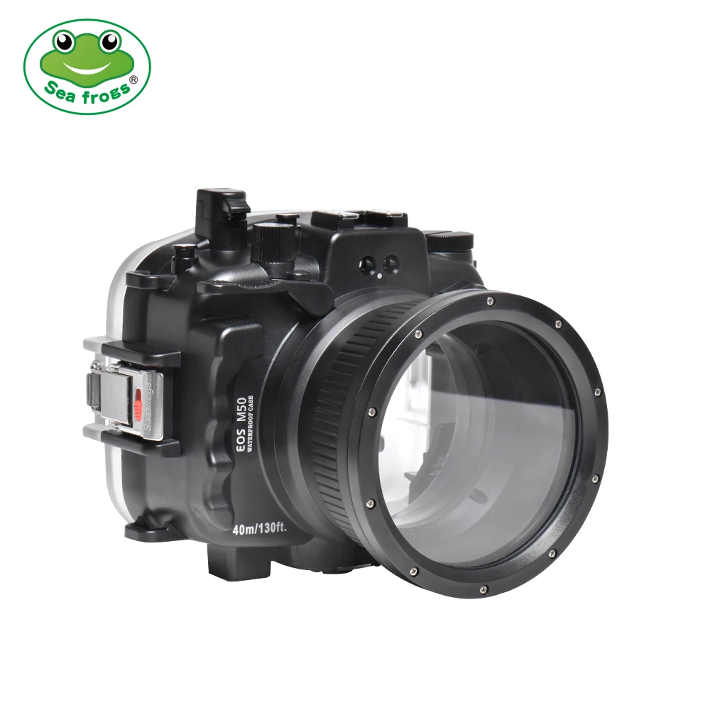 Водонепроницаемый корпус Seafrogs для камеры Canon EOS M50 18 55 мм/22 мм водонепроницаемый