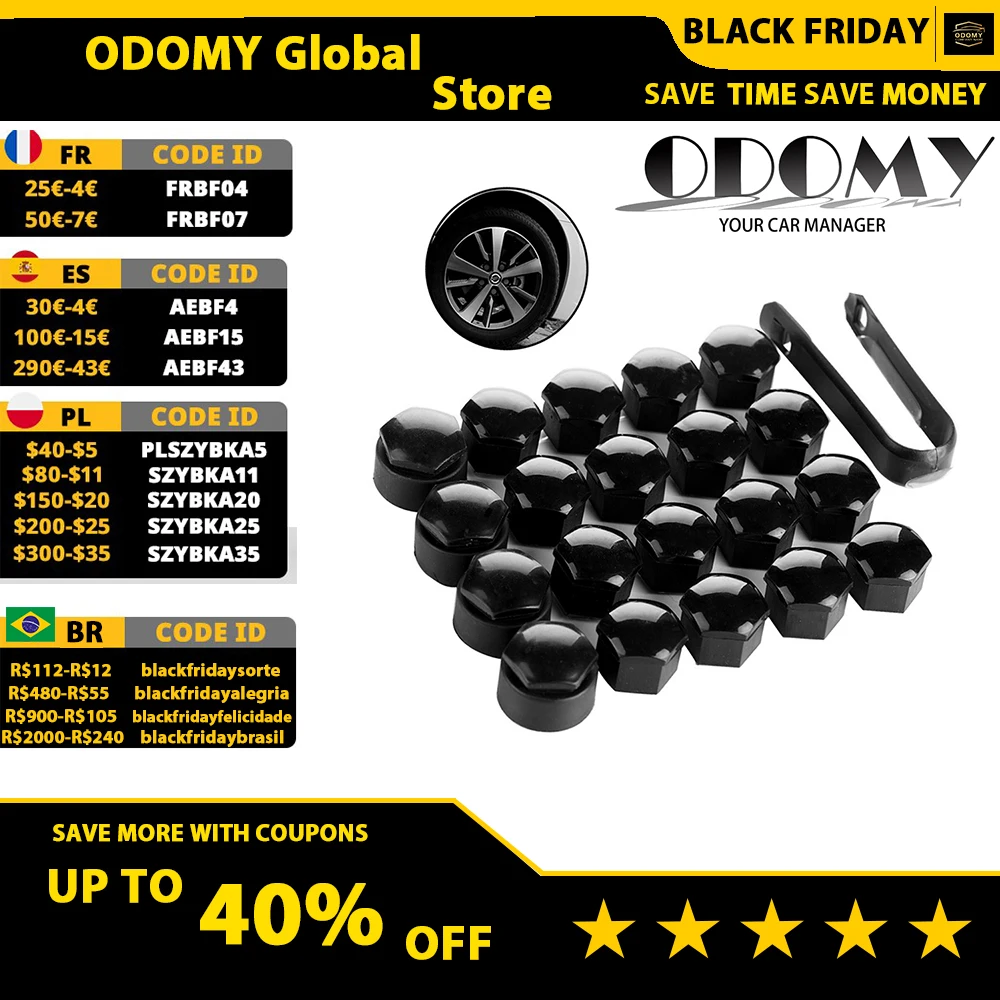 20 pcs 17/19mm Car Wheel Nut Caps Protection Covers Caps Anti-Rust Auto Hub Screw Cover Car Tyre Nut Bolt Exterior Decoration
20 pcs 17/19mm Car Wheel Nut Caps Protection Covers Caps Anti-Rust Auto Hub Screw Cover Car Tyre Nut Bolt Exterior Decoration