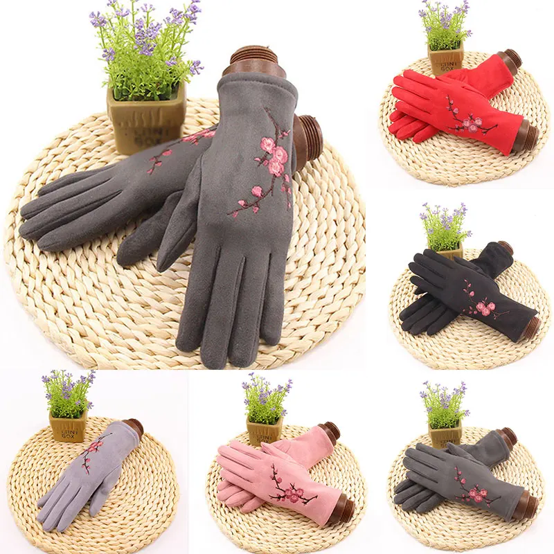 Winter Warm Cycling Gloves Suede Multifunctional Touch Screen Full Finger Suede Leather Gloves Plum Blossom Embroidery Mittens
Winter Warm Cycling Gloves Suede Multifunctional Touch Screen Full Finger Suede Leather Gloves Plum Blossom Embroidery Mittens