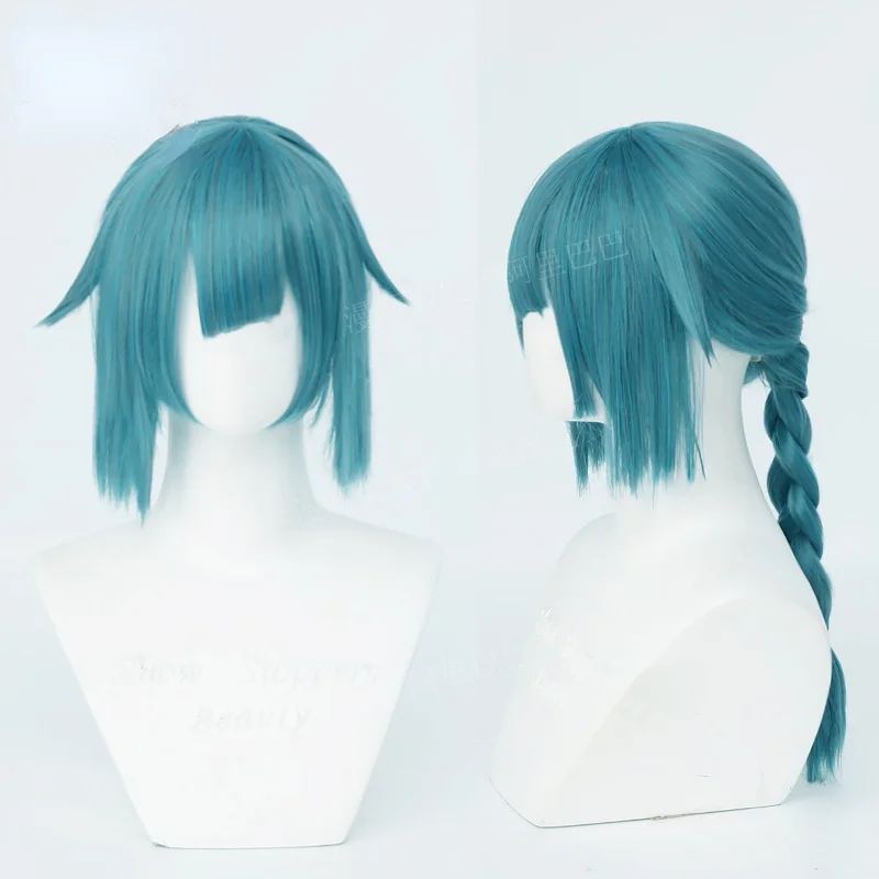 Парик LOL костюм Джинкс Jinx, голубые косички, Свободный парик Cannon с синими косичками, костюмы Jinx для волос, бесплатная доставка