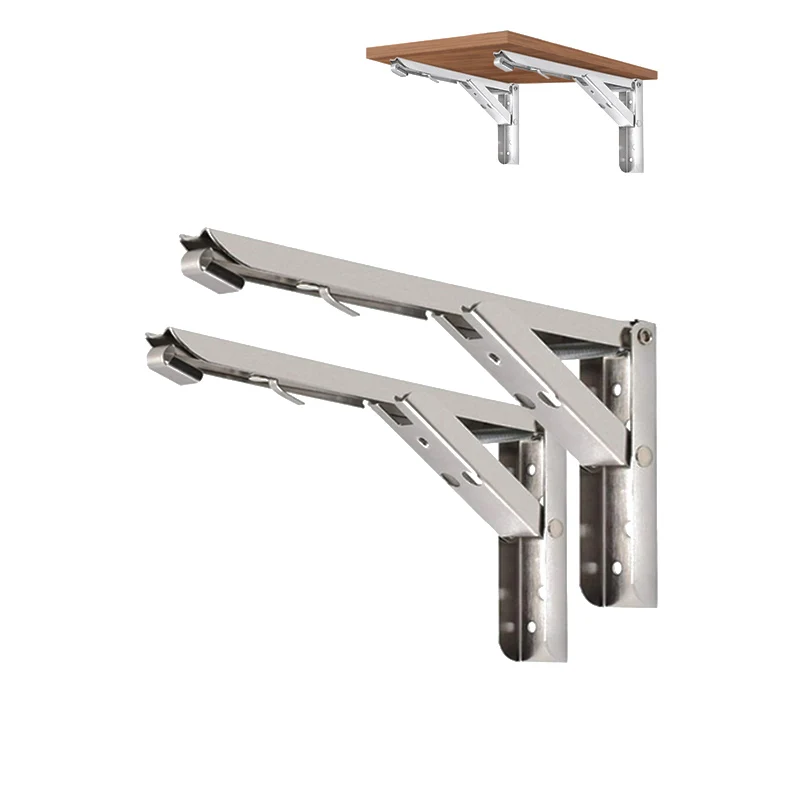 2pcs Folding Shelf Brackets Heavy Duty Stainless Steel Collapsible Shelf Bracket for Table Work Space Saving DIY Bracket
2pcs Folding Shelf Brackets Heavy Duty Stainless Steel Collapsible Shelf Bracket for Table Work Space Saving DIY Bracket