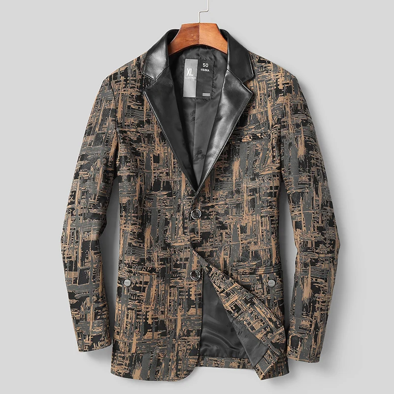 Formal DK Businessmen Leather Coat Formal Metting Slim Suit Clothing Genuine Leather Jackets Men Spring Sheepskin Coats
Formal DK Businessmen Leather Coat Formal Metting Slim Suit Clothing Genuine Leather Jackets Men Spring Sheepskin Coats