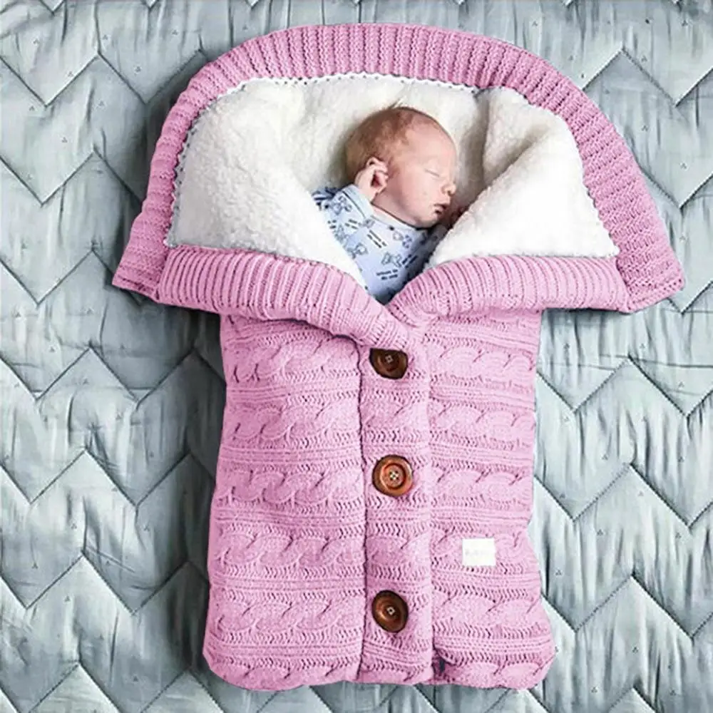 Baby Swaddle Wrap Warm Wool Crochet Knitted Newborn Knitted Swaddling Blanket Baby Sleep Bags For Stroller
Baby Swaddle Wrap Warm Wool Crochet Knitted Newborn Knitted Swaddling Blanket Baby Sleep Bags For Stroller