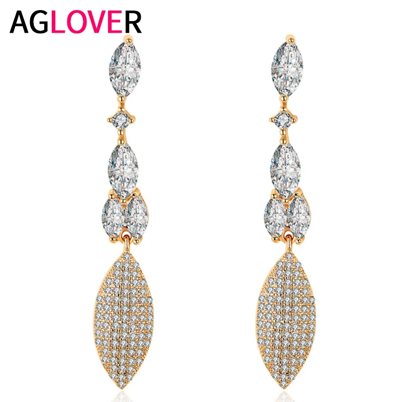AGLOVER 4.7cm 925 Sterling Silver Leaf-shaped Zircon Earrings For Fashion Women's Engagement Party Jewelry Gifts
AGLOVER 4.7cm 925 Sterling Silver Leaf-shaped Zircon Earrings For Fashion Women's Engagement Party Jewelry Gifts