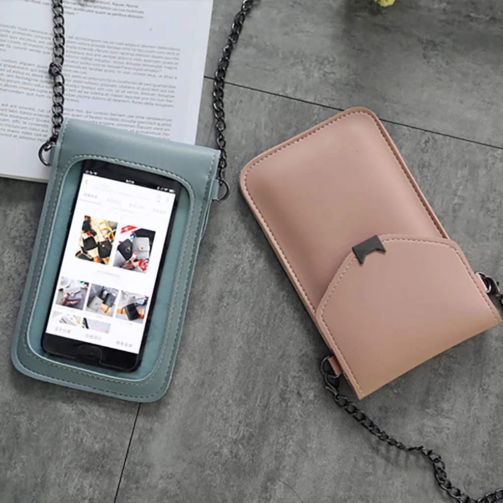 Cat Ear Transparent Touch Screen Retro Simple Mobile Phone Bag Women Chain Messenger Bags Small Flap Bag Mini Shoulder Bag 2020
Cat Ear Transparent Touch Screen Retro Simple Mobile Phone Bag Women Chain Messenger Bags Small Flap Bag Mini Shoulder Bag 2020