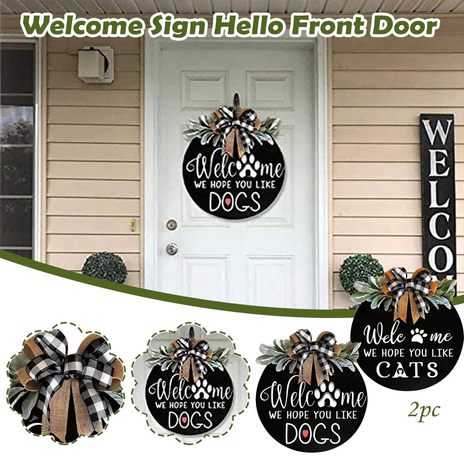 dog door sign Welcome Sign Wreath Front Door Hanger with Bow Round Hanging Vertical Sign Home Decoration door hanger sign
dog door sign Welcome Sign Wreath Front Door Hanger with Bow Round Hanging Vertical Sign Home Decoration door hanger sign