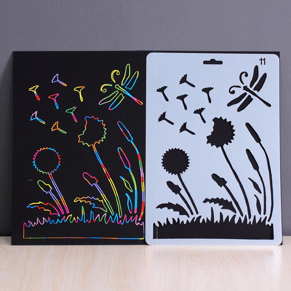Flower Bird Pattern Scraping Template Manual DIY Album Theme Lace Ruler Hand Drawing Painting Hollow Template Tool
Flower Bird Pattern Scraping Template Manual DIY Album Theme Lace Ruler Hand Drawing Painting Hollow Template Tool