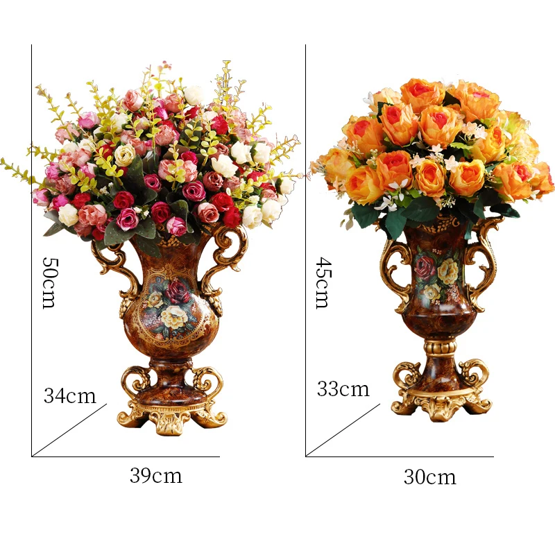 EUROPEAN RESIN VASE+ARTIFICIAL FLOWER SET DECOR HOME LIVINGROOM DECORATION TV CABINET CAFE FLOWER ARRANGEMENT FLOWERPOT CRAFTS 
EUROPEAN RESIN VASE+ARTIFICIAL FLOWER SET DECOR HOME LIVINGROOM DECORATION TV CABINET CAFE FLOWER ARRANGEMENT FLOWERPOT CRAFTS