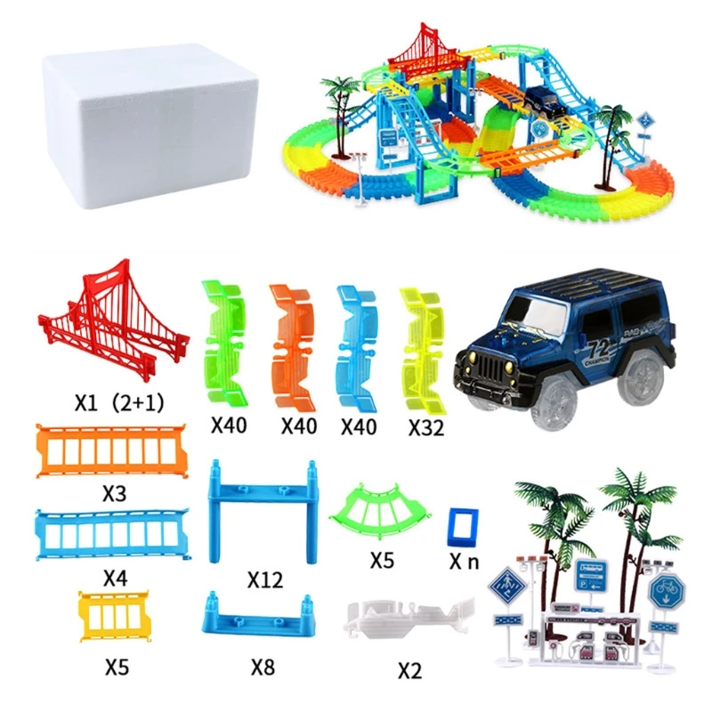 Magical Glowing Railway Flexible Track Car Toys Children Racing Bend Rail Track Electronic Flash Light Car Kids DIY Prop
Magical Glowing Railway Flexible Track Car Toys Children Racing Bend Rail Track Electronic Flash Light Car Kids DIY Prop