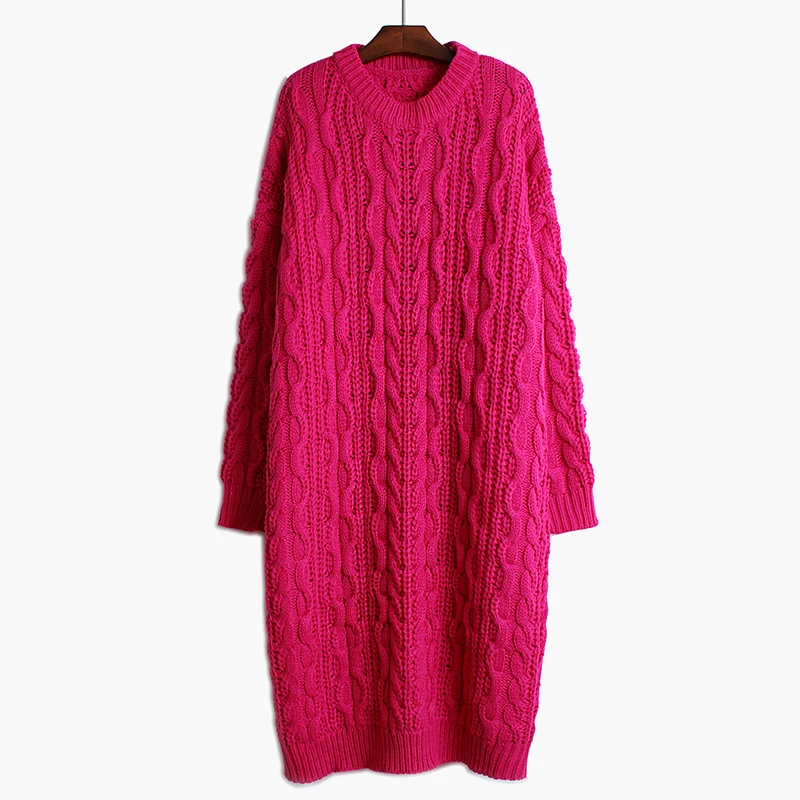 Women Vintage Rose Red Big Size Knitting Dress New Round Neck Long Sleeve Loose Fit Fashion Tide Autumn Spring 2021 1DC265
Women Vintage Rose Red Big Size Knitting Dress New Round Neck Long Sleeve Loose Fit Fashion Tide Autumn Spring 2021 1DC265