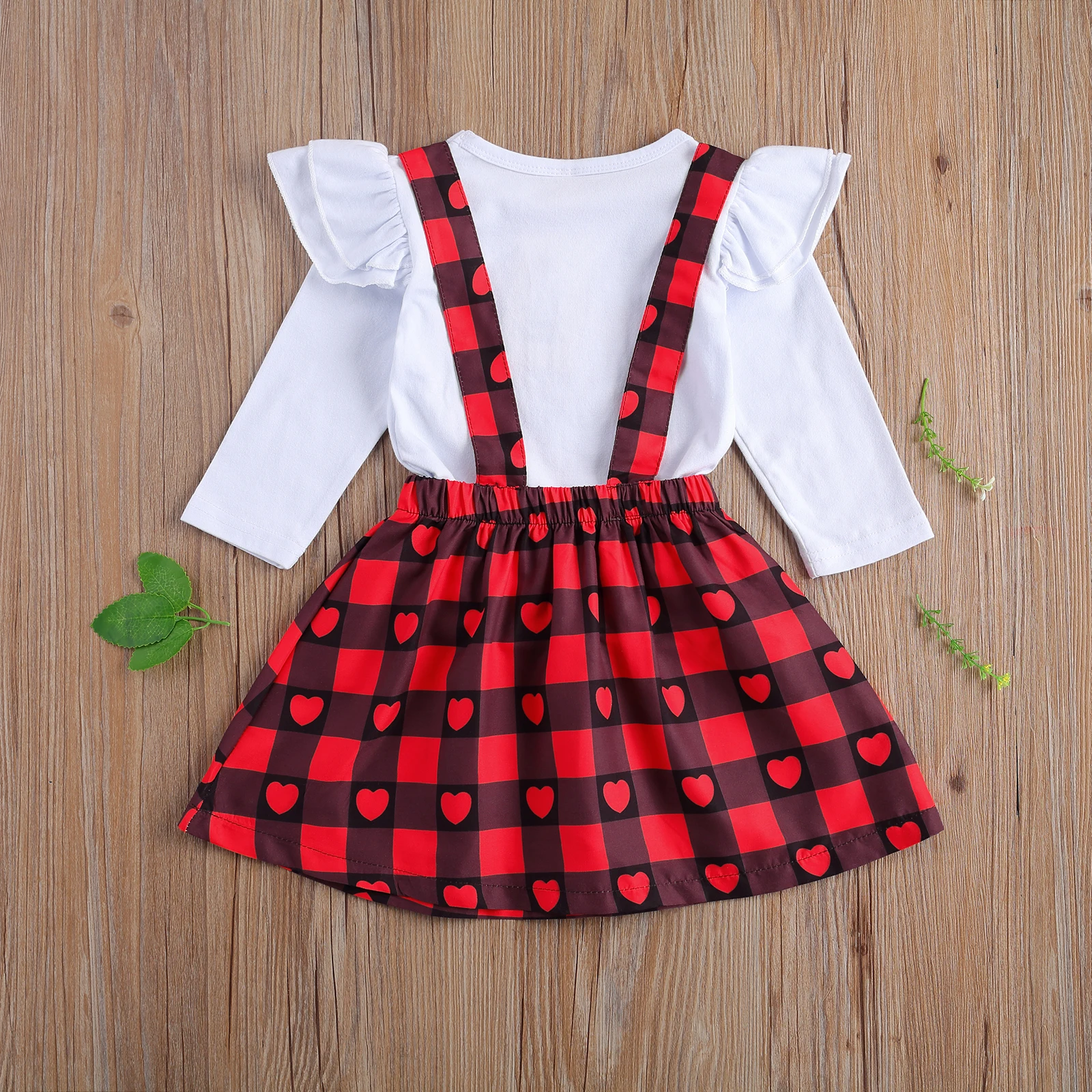 0-4Y Valentine's Day Toddler Baby Girl Clothing Fashion Heart Letter Long Sleeve T-shirt+Plaid Suspender Skirt Spring 2pcs
0-4Y Valentine's Day Toddler Baby Girl Clothing Fashion Heart Letter Long Sleeve T-shirt+Plaid Suspender Skirt Spring 2pcs