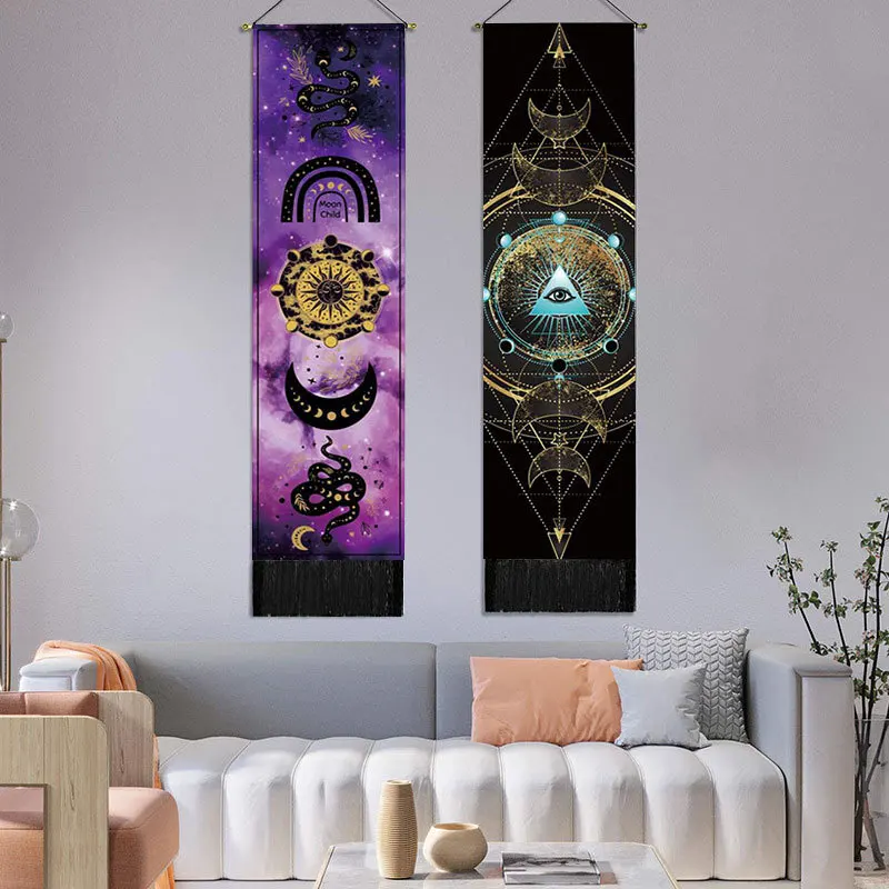 Purple and Gold Moon Phase Hanging Paintings Bohemian Home Decor Wall Hanging Tapestry Psychedelic Living Room Scroll Painting
Purple and Gold Moon Phase Hanging Paintings Bohemian Home Decor Wall Hanging Tapestry Psychedelic Living Room Scroll Painting