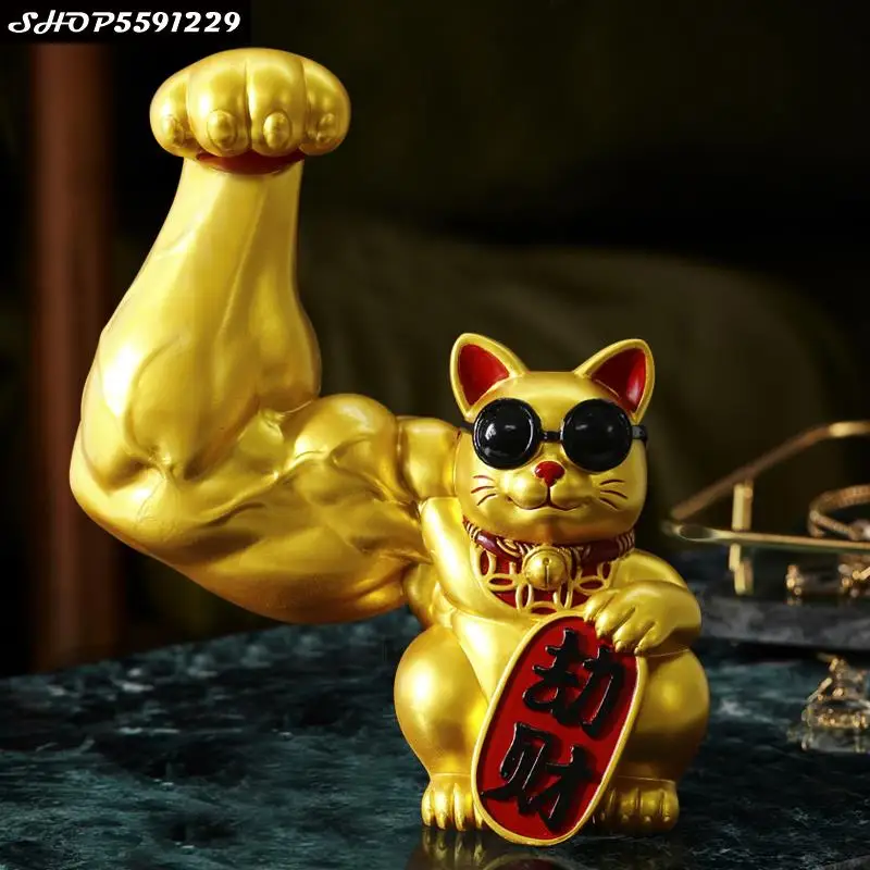 Creative Lucky Cat Muscle Arm Decoration White/Gold Resin Crafts Ornaments Office Bedroom Animal Small Decoration Home Deco Gift
Creative Lucky Cat Muscle Arm Decoration White/Gold Resin Crafts Ornaments Office Bedroom Animal Small Decoration Home Deco Gift