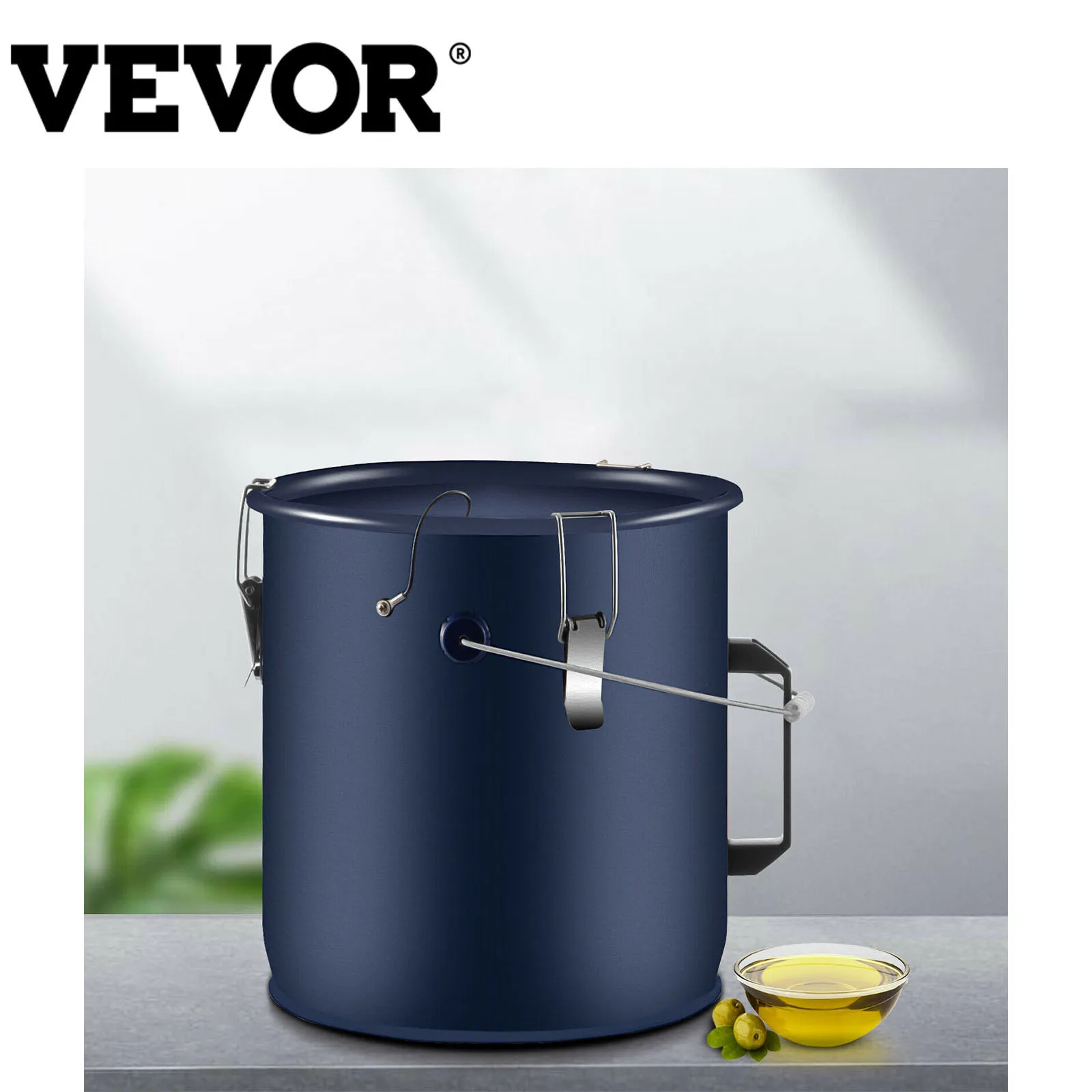 

VEVOR 6/8/10 Gal Fryer Grease Bucket Oil Disposal Caddy W/ Lid&Filter Bag Thickened Steel Durable for Kitchen Commercial Use