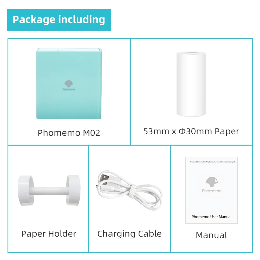 Phomemo M02 Thermal Printer Impresora Portátil Pocket Printer Mini Bluetooth Label Printer Wireless Sticker Mobile Phone Printer
Phomemo M02 Thermal Printer Impresora Portátil Pocket Printer Mini Bluetooth Label Printer Wireless Sticker Mobile Phone Printer