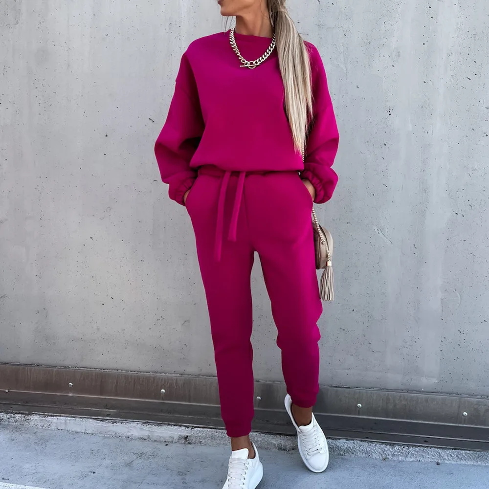 Autumn Solid Fashion Two Piece Sett O-Neck Sweatshirt + High Waist Pants Women Suits Winter Casual Long Sleeve Outfits Tracksuit
Autumn Solid Fashion Two Piece Sett O-Neck Sweatshirt + High Waist Pants Women Suits Winter Casual Long Sleeve Outfits Tracksuit