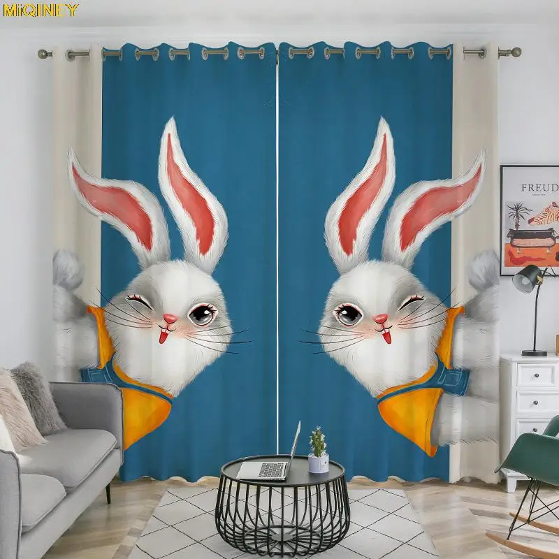 HD Print Curtains Custom Size Cartoon Cute Rabbits Blackout Curtain for Living Room Children's Bedroom Boy's Girl's Room
HD Print Curtains Custom Size Cartoon Cute Rabbits Blackout Curtain for Living Room Children's Bedroom Boy's Girl's Room