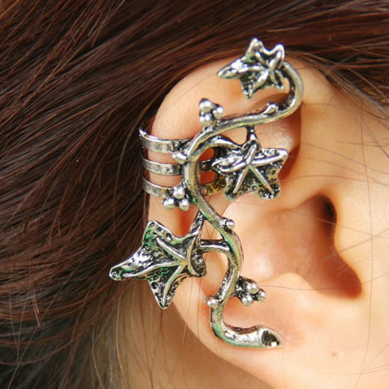 Retro Gothic Punk Cuff Earrings For Women Vintage Wrap Ear Metal Thorns Leaf Clip Earrings Without Piercing Fashion Jewelry 1pcs
Retro Gothic Punk Cuff Earrings For Women Vintage Wrap Ear Metal Thorns Leaf Clip Earrings Without Piercing Fashion Jewelry 1pcs