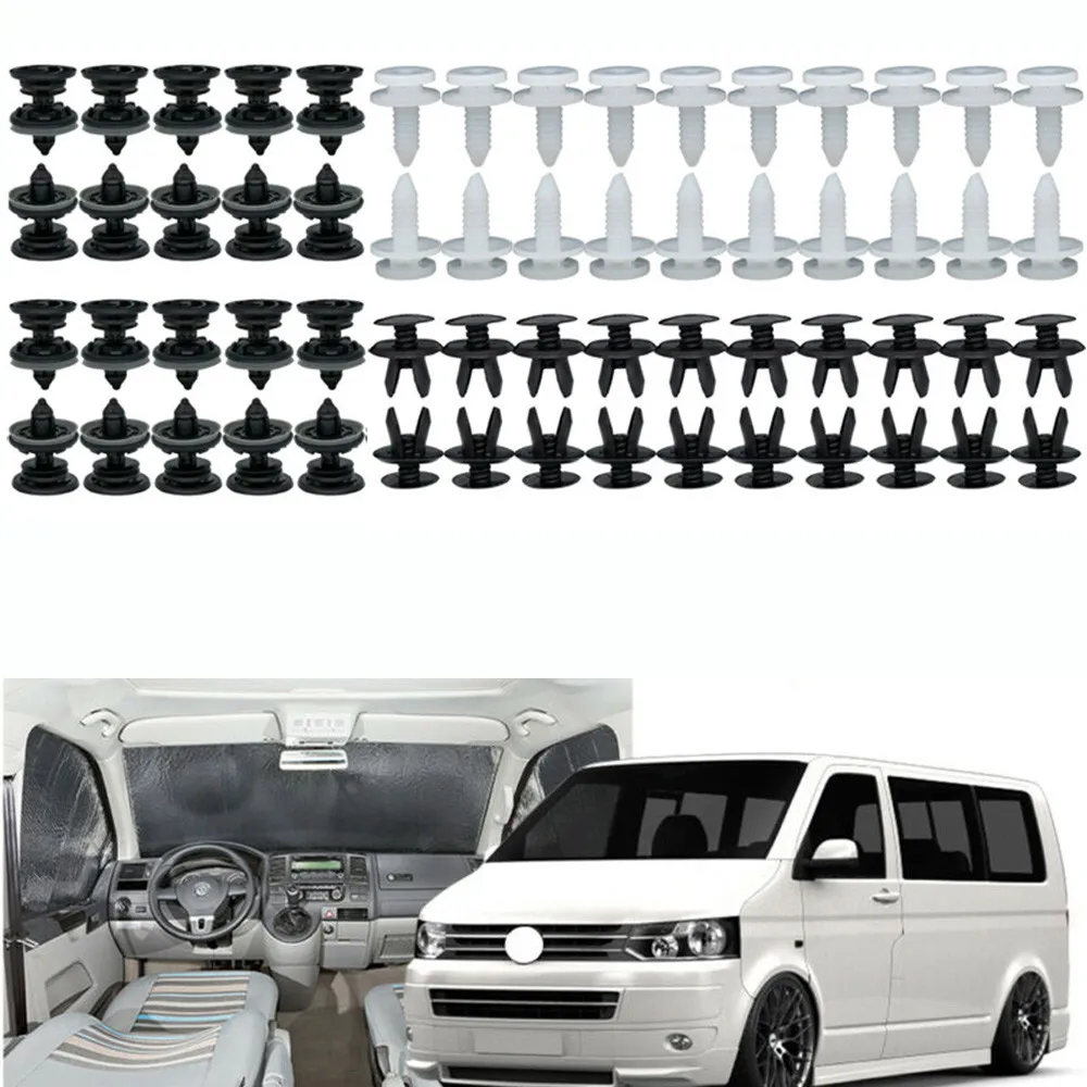120Pc Interior Car Body Trim Clips Retainer Fastener For Transporter T4 T5 T6 Push Rivets OEM:21030249
120Pc Interior Car Body Trim Clips Retainer Fastener For Transporter T4 T5 T6 Push Rivets OEM:21030249