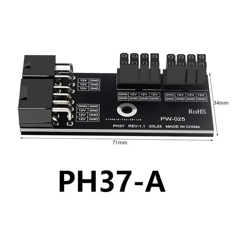 8+8Pin to 6+8pin 180 Degree Angled N Card A Card Power Supply Adapter Board for Desktops GPU Graphics Card
8+8Pin to 6+8pin 180 Degree Angled N Card A Card Power Supply Adapter Board for Desktops GPU Graphics Card