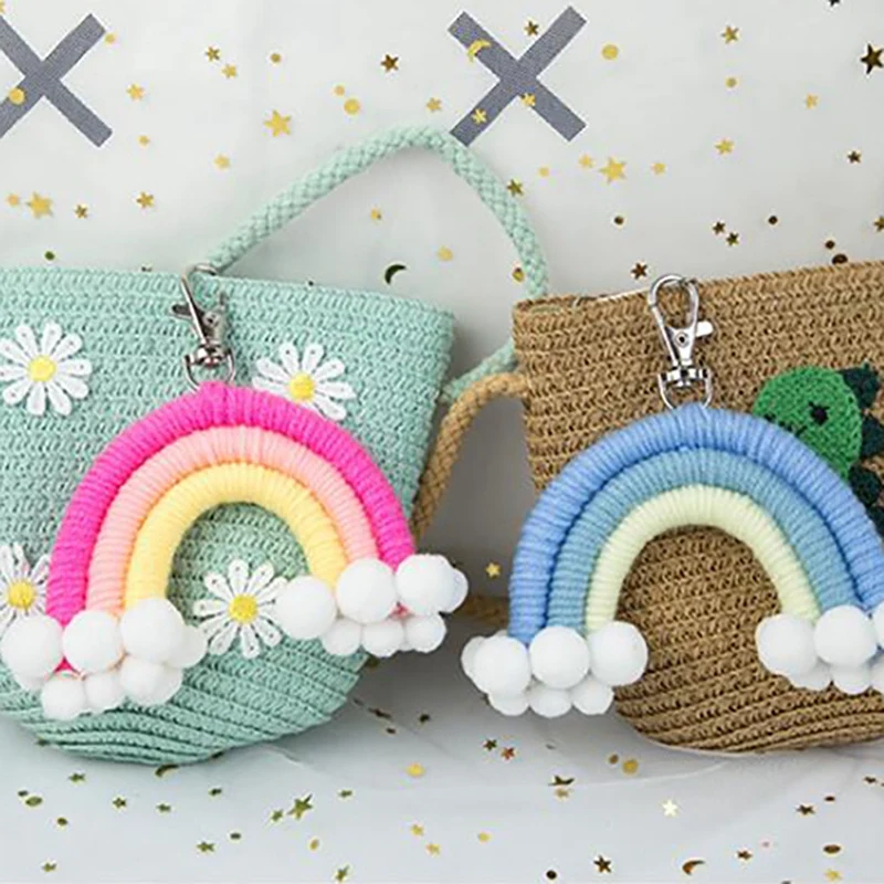 4Pcs Weaving Rainbow Ornament Keychain Hair Ball Wall Hanging Pendant for Kids Room Decoration Kits Photography Props
4Pcs Weaving Rainbow Ornament Keychain Hair Ball Wall Hanging Pendant for Kids Room Decoration Kits Photography Props