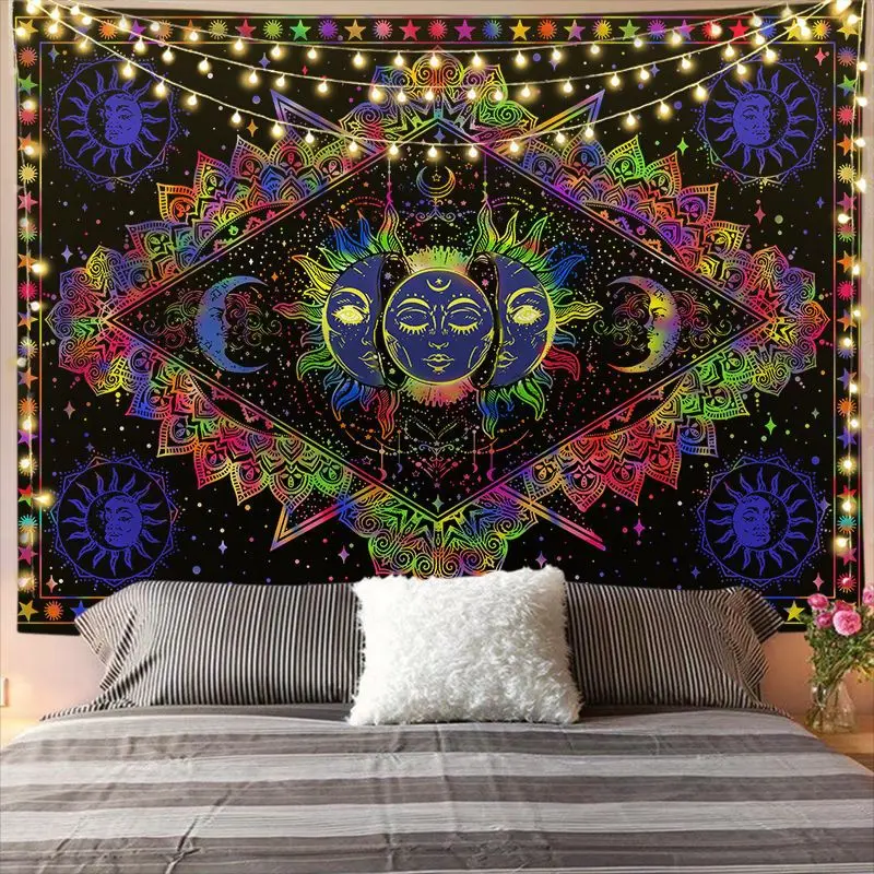 White Black Tapestry Sun And Moon Mandala Tapestry Wall Hanging Witchcraft Skull Gossip Tapestries Hippie Wall Rugs Dorm Decor
White Black Tapestry Sun And Moon Mandala Tapestry Wall Hanging Witchcraft Skull Gossip Tapestries Hippie Wall Rugs Dorm Decor