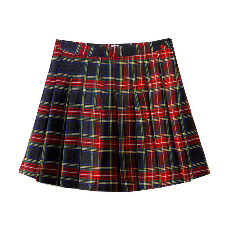 Plaid pleated skirt female spring and summer new college style retro A-line Short skirt Red high waist slimming mini skirt women
Plaid pleated skirt female spring and summer new college style retro A-line Short skirt Red high waist slimming mini skirt women