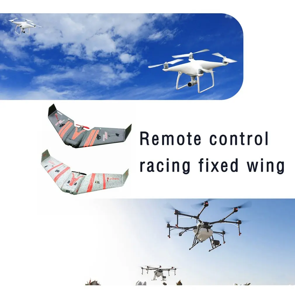 S800 V2 SKY SHADOW 820mm Wingspan Gray FPV EPP Foam Flying Wing Racer KIT / PNP selection weight 170g only
S800 V2 SKY SHADOW 820mm Wingspan Gray FPV EPP Foam Flying Wing Racer KIT / PNP selection weight 170g only