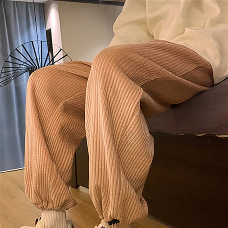Man Casual Tie Leg Straight Pants Woman Corduroy Solid Color Oversize Trousers Man Warm Korean Streetwear Pants
Man Casual Tie Leg Straight Pants Woman Corduroy Solid Color Oversize Trousers Man Warm Korean Streetwear Pants