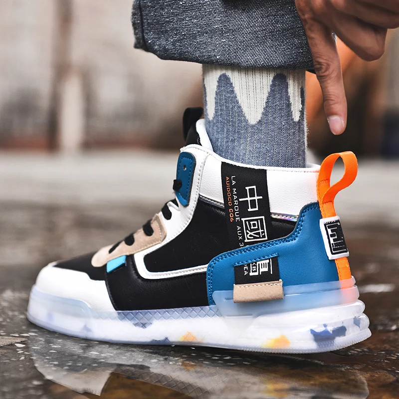 High Solid Skateboarding Shoes Men Hard-Wearing Sneakers with Velcro Outdoor Trainer Lace Up Casual Gym Sport Walking Shoes
High Solid Skateboarding Shoes Men Hard-Wearing Sneakers with Velcro Outdoor Trainer Lace Up Casual Gym Sport Walking Shoes