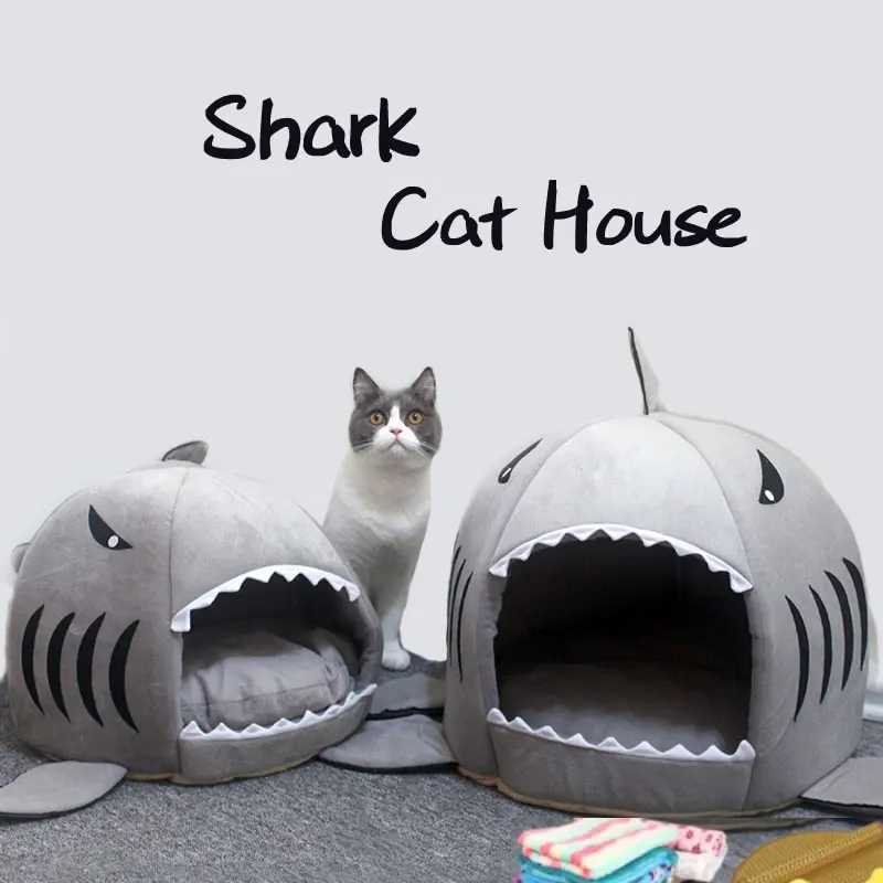 Cute Cat Shark House Warm Kittens Bed Mats Nest Cat Beds cat house shark Tent Pet Products Cats Basket Big Small
Cute Cat Shark House Warm Kittens Bed Mats Nest Cat Beds cat house shark Tent Pet Products Cats Basket Big Small