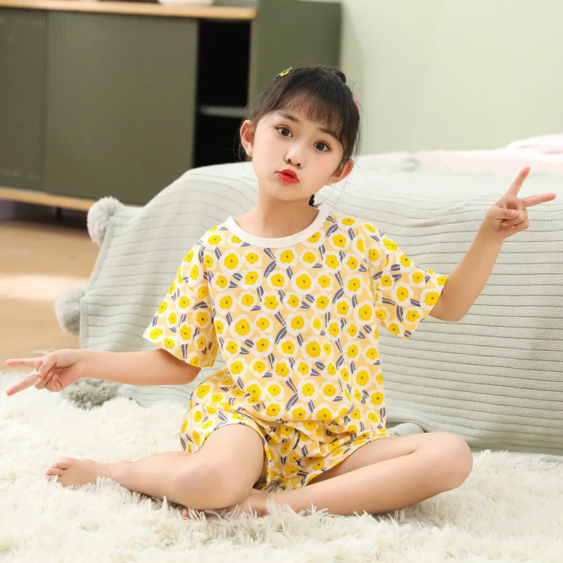 2-10 Years 2021 New Summer Kids Pajamas Set Short Sleeves Sleepwear For Girl Cotton Pyjamas Mesh Children's Cothes Nightwear
2-10 Years 2021 New Summer Kids Pajamas Set Short Sleeves Sleepwear For Girl Cotton Pyjamas Mesh Children's Cothes Nightwear