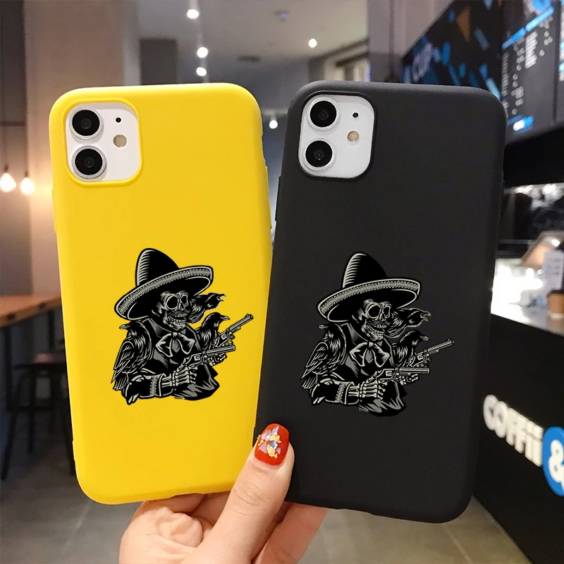 Модный мягкий чехол из ТПУ для iPhone 11 Pro X XS XR XSMAX 7 8 6 Plus Cool Calaveras | Мобильные телефоны