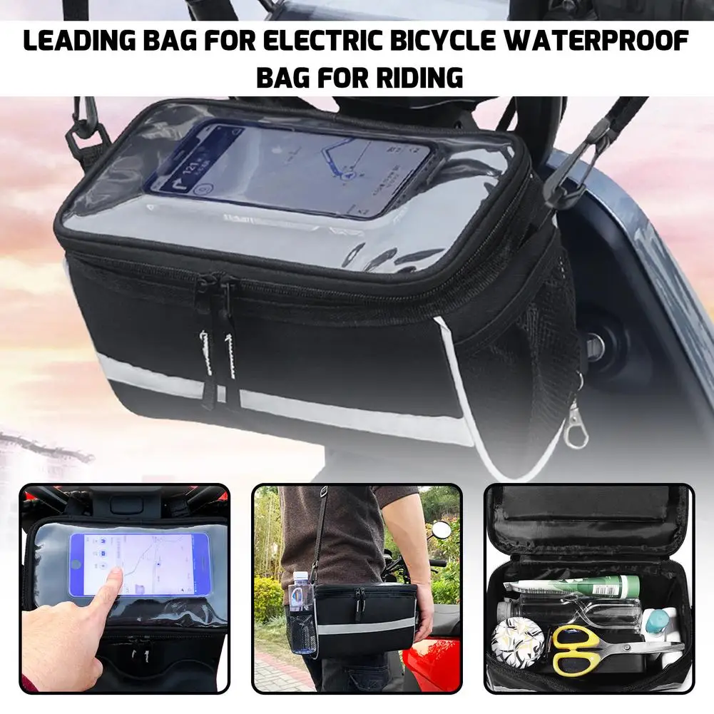 Motorcycle Front Handlebar Storage Bag With Reflective Strap Universal Waterproof Motorbike MTB Scooter Front Fork Pouch
Motorcycle Front Handlebar Storage Bag With Reflective Strap Universal Waterproof Motorbike MTB Scooter Front Fork Pouch