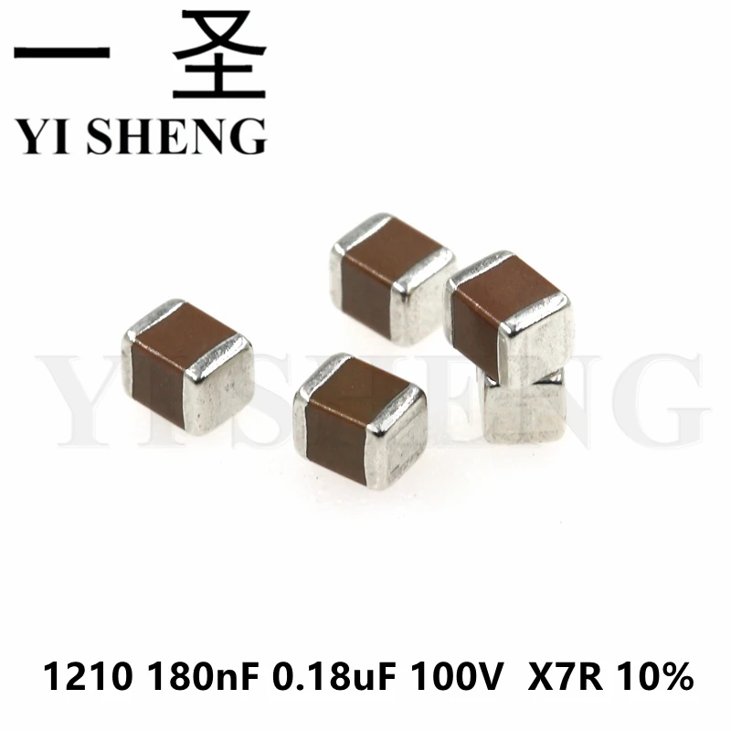 50pcs 1210 184K 180nF 0.18uF 100V X7R 10% SMD Thick Film Chip Multilayer Ceramic Capacitor
50pcs 1210 184K 180nF 0.18uF 100V X7R 10% SMD Thick Film Chip Multilayer Ceramic Capacitor