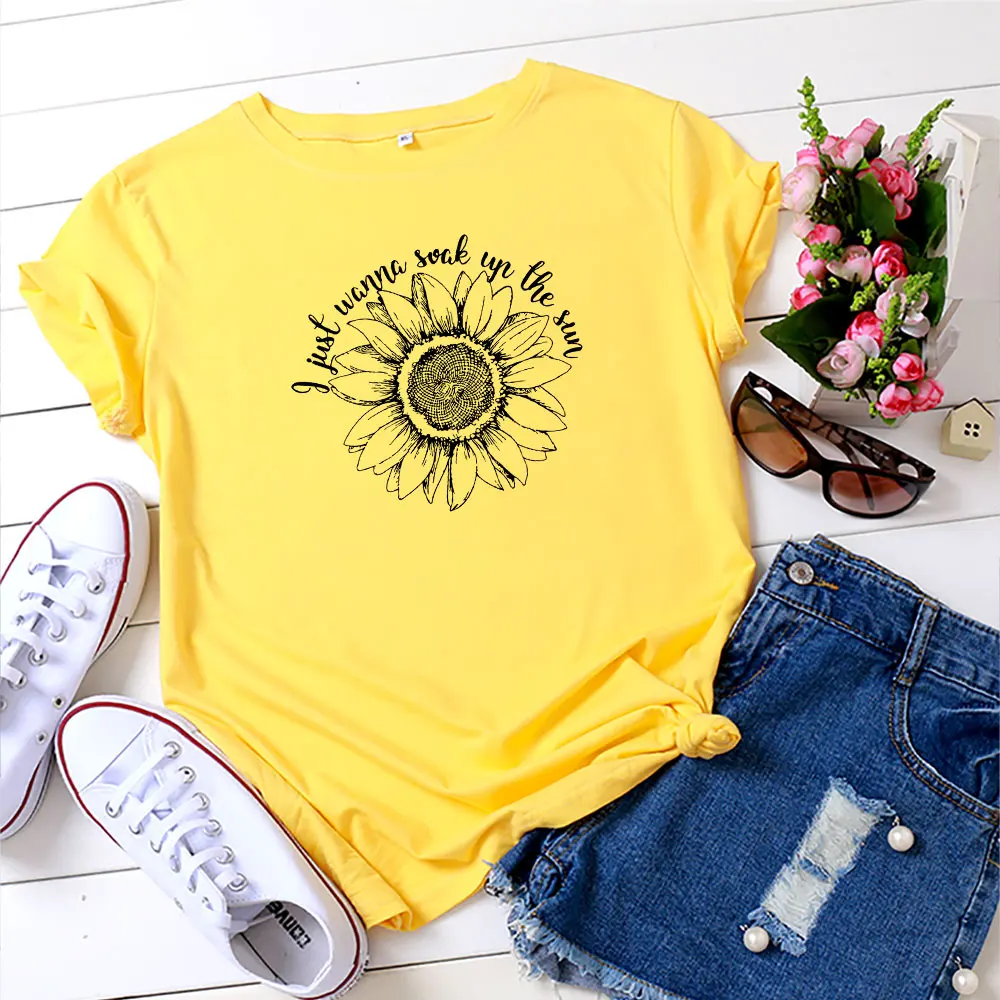 Summer Women's T-Shirt Multicolor Women's Clothes Sunflower Oversized T-shirt O-neck Short Sleeve Harajuku T-shirt Women Tops
Summer Women's T-Shirt Multicolor Women's Clothes Sunflower Oversized T-shirt O-neck Short Sleeve Harajuku T-shirt Women Tops