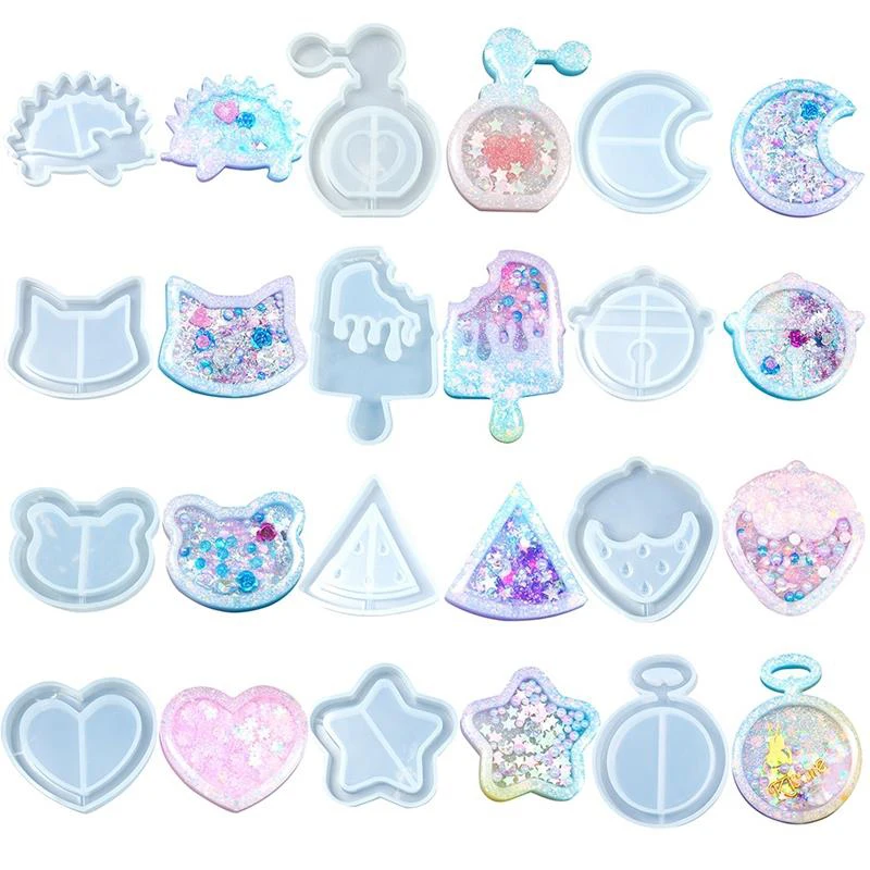 Cute Resin Mold DIY Shiny Keychain Mold Epoxy Resin Jewelry Quicksand Non-stick Silicone Mold Hot Sale Jewelry Accessories
Cute Resin Mold DIY Shiny Keychain Mold Epoxy Resin Jewelry Quicksand Non-stick Silicone Mold Hot Sale Jewelry Accessories