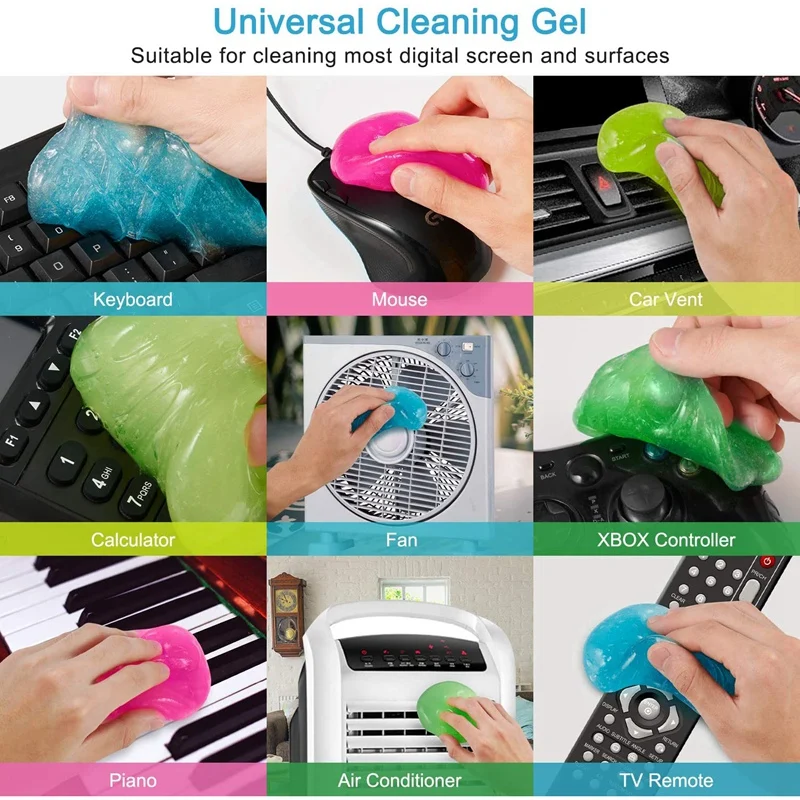 Car Cleaning Gels 4-Pack Car Interior Detailing Cleaner Tools Putty Dust Cleaning Mud for Keyboard,Air Vents,Printers
Car Cleaning Gels 4-Pack Car Interior Detailing Cleaner Tools Putty Dust Cleaning Mud for Keyboard,Air Vents,Printers