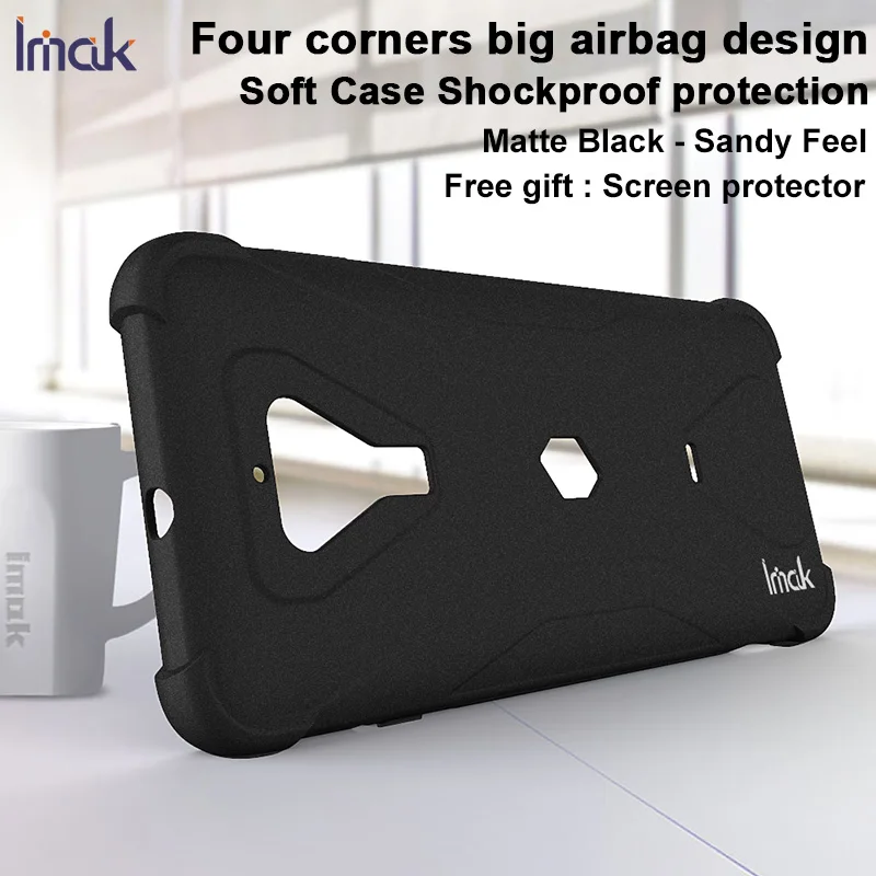 Imak Shockproof by Corners Airbag Matte Black Case for Black Shark 3 3S TPU Frosted Back Cover Gift With Screen Protector Film
Imak Shockproof by Corners Airbag Matte Black Case for Black Shark 3 3S TPU Frosted Back Cover Gift With Screen Protector Film