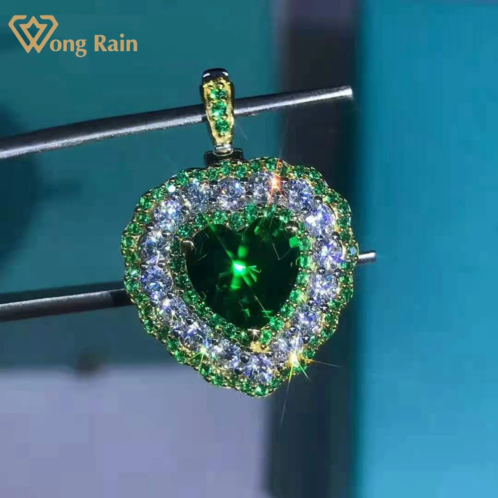 Wong Rain, серебро 925 пробы, Love Heart, 2 CT, изумруд, Moissanite, драгоценный камень, кулон, ожерелье для женщин, ювелирные изделия по индивидуальному заказу
Wong Rain, серебро 925 пробы, Love Heart, 2 CT, изумруд, Moissanite, драгоценный камень, кулон, ожерелье для женщин, ювелирные изделия по индивидуальному заказу