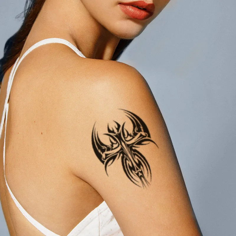 Tattoo Sticker Waterproof Temporary Tattoo Sticker Cross Totem Arm Neck Small Size Tattoo Fake Tattoo Cool Tattoo for Men Women
Tattoo Sticker Waterproof Temporary Tattoo Sticker Cross Totem Arm Neck Small Size Tattoo Fake Tattoo Cool Tattoo for Men Women