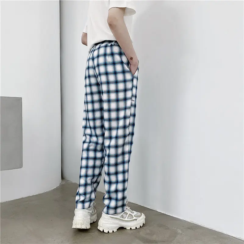 2020 Spring And Summer New Youth Popular Color Matching Lattice Men Loose Straight Pants Fashion High Waist Casual Pants
2020 Spring And Summer New Youth Popular Color Matching Lattice Men Loose Straight Pants Fashion High Waist Casual Pants