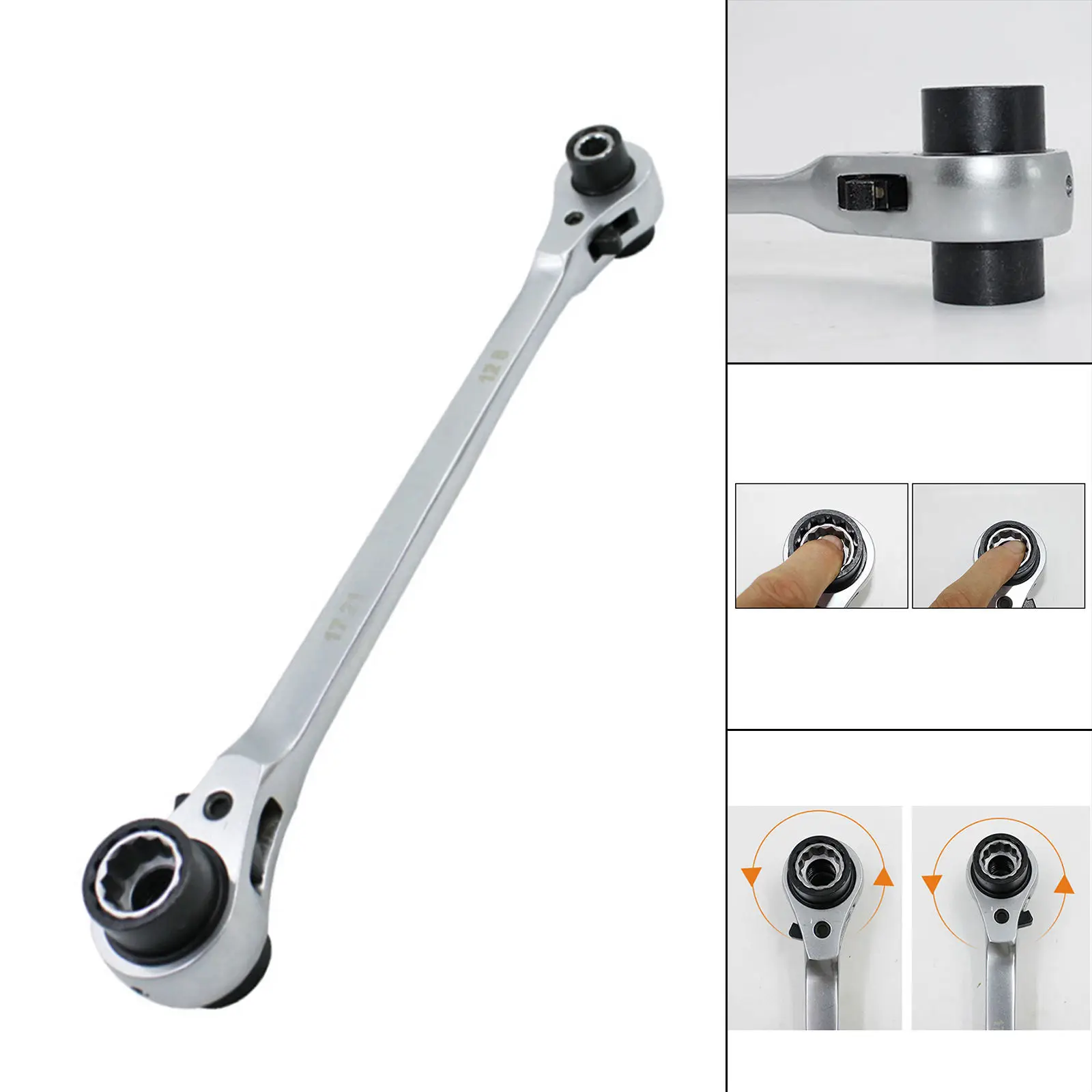 1/4" Drive 8 in1 Double Head Ratchet Wrench Universal Fast Non-Slip Handle 72 Teeth Ratchet Rings Hand Tools
1/4" Drive 8 in1 Double Head Ratchet Wrench Universal Fast Non-Slip Handle 72 Teeth Ratchet Rings Hand Tools