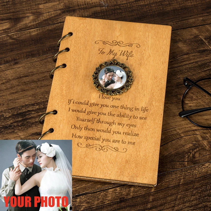 Индивидуальный Деревянный блокнот, дневник, гравировка вашего имени, печать фотографий, 60 страниц, регулируемый, лучший подарок на Рождество, годовщину 
Индивидуальный Деревянный блокнот, дневник, гравировка вашего имени, печать фотографий, 60 страниц, регулируемый, лучший подарок на Рождество, годовщину