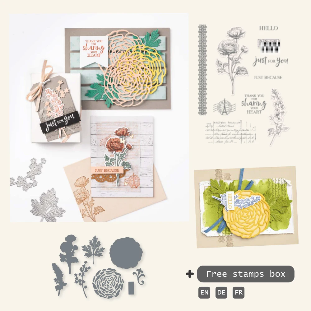 Blooming Rose Flowers Metal Cutting Dies Clear Stamp DIY Scrapbooking Love Cards Template Stencil Decor Cutting Dies Stamps
Blooming Rose Flowers Metal Cutting Dies Clear Stamp DIY Scrapbooking Love Cards Template Stencil Decor Cutting Dies Stamps