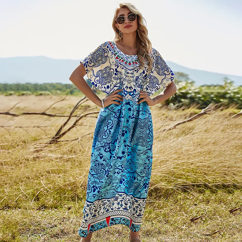 Bellflower Maxi Summer Bohemian Sexy Dress For Women Erotic Loose Large Print Dress Blouse for Ladies Beach Viscose Dress Female
Bellflower Maxi Summer Bohemian Sexy Dress For Women Erotic Loose Large Print Dress Blouse for Ladies Beach Viscose Dress Female