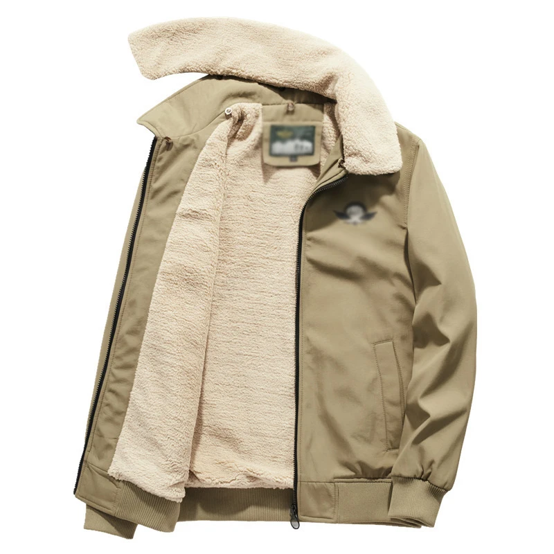 Winter fashion Bomber jacket coat turn down collar long sleeves warm fleece lamb wool zipper Overcoats plus size M-4XL blouse
Winter fashion Bomber jacket coat turn down collar long sleeves warm fleece lamb wool zipper Overcoats plus size M-4XL blouse