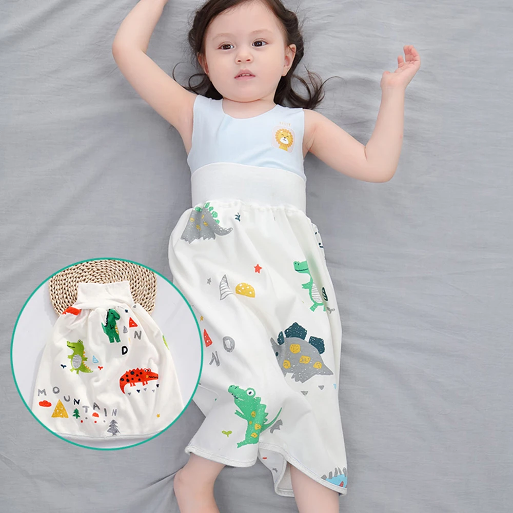 Удобная детская юбка для подгузников многоразовые шорты 2 в 1 одежда тренировок